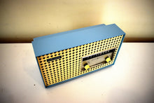 Load image into Gallery viewer, Bluetooth Ready To Go - Breezeway Blue 1960 General Electric Model T-165A Vacuum Tube Radio Sounds and Looks Great!