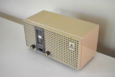 アーモンドベージュ 1961年ゼネラル・エレクトリックモデル T-230C AM FM ヴィンテージラジオ ミッドセンチュリーレトロ美品！