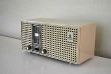 Load image into Gallery viewer, Almond Beige 1961 General Electric Model T-230C AM FM Vintage Radio Mid Century Retro Beauty!