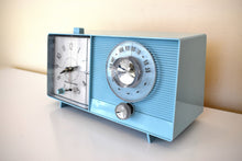 Load image into Gallery viewer, Baby Blue 1966 General Electric Model C-411A AM Vacuum Tube Radio Sounds Great! Excellent Condition!