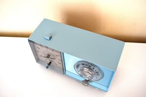 Baby Blue 1966 General Electric Model C-411A AM Vacuum Tube Radio Sounds Great! Excellent Condition!