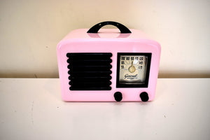 Betty Pink and Black 1947 General Television Model 100-1 Vacuum Tube AM Radio Works Great!