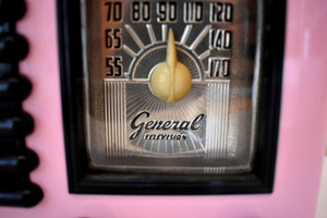 Betty Pink and Black 1947 General Television Model 100-1 Vacuum Tube AM Radio Works Great!