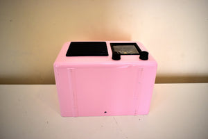 Betty Pink and Black 1947 General Television Model 100-1 Vacuum Tube AM Radio Works Great!