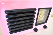 Load image into Gallery viewer, Betty Pink and Black 1947 General Television Model 100-1 Vacuum Tube AM Radio Works Great!