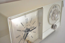 Load image into Gallery viewer, Smart Speaker Ready To Go - Ivory White Vintage 1962 General Electric Model C-403A AM Vacuum Tube Clock Radio Sounds Great!