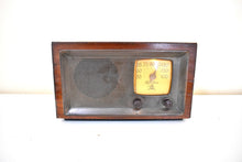 Load image into Gallery viewer, Bluetooth Ready To Go - Copper Face Wood Cabinet 1946 Gilfillan Brothers Model 56B AM Vacuum Tube Radio Sounds Great Rare Manufacturer!