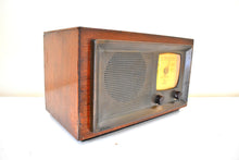 Load image into Gallery viewer, Bluetooth Ready To Go - Copper Face Wood Cabinet 1946 Gilfillan Brothers Model 56B AM Vacuum Tube Radio Sounds Great Rare Manufacturer!