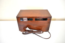 Load image into Gallery viewer, Bluetooth Ready To Go - Copper Face Wood Cabinet 1946 Gilfillan Brothers Model 56B AM Vacuum Tube Radio Sounds Great Rare Manufacturer!