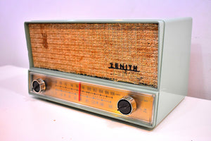 Mint Green Mid Century 1959 Zenith S-41876 AM/FM Vacuum Tube Radio Sounds Great!