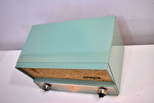 Load image into Gallery viewer, Mint Green Mid Century 1959 Zenith S-41876 AM/FM Vacuum Tube Radio Sounds Great!