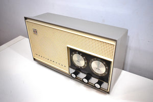 Dove Gray and White 1961 Westinghouse Model H-761N7B AM/FM Vacuum Tube Radio Beauty and Tone Blaster!