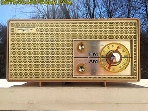 SOLD! - Apr 16, 2016 - BLUETOOTH MP3 Ready - AM FM Mauve Pink Retro Mid Century Jetsons Vintage 1962 Firestone Air Chief  Tube Radio Rare! - [product_type} - Firestone - Retro Radio Farm
