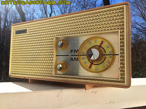 SOLD! - Apr 16, 2016 - BLUETOOTH MP3 Ready - AM FM Mauve Pink Retro Mid Century Jetsons Vintage 1962 Firestone Air Chief  Tube Radio Rare! - [product_type} - Firestone - Retro Radio Farm