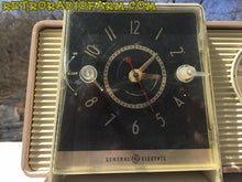 Load image into Gallery viewer, SOLD! - Dec 2, 2016 - BLUETOOTH MP3 READY - Taupe and Ivory 1959 General Electric Model C-405 Tube AM Clock Radio - [product_type} - General Electric - Retro Radio Farm
