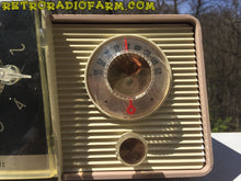 Load image into Gallery viewer, SOLD! - Dec 2, 2016 - BLUETOOTH MP3 READY - Taupe and Ivory 1959 General Electric Model C-405 Tube AM Clock Radio - [product_type} - General Electric - Retro Radio Farm