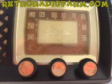 Load image into Gallery viewer, SOLD! - July 4, 2016 - BLUETOOTH MP3 Ready - Bread Box Style Brown Retro Jetsons Vintage 1955 Silvertone Model 2014 AM Tube Radio Totally Restored! - [product_type} - Silvertone - Retro Radio Farm