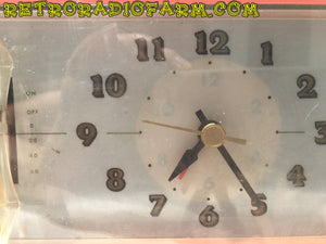 SOLD! - Mar 8, 2017 - RARE BEYOND RARE Rose Pink Retro Jetsons Vintage 1961 Arvin Model 51R56 AM Tube Clock Radio Amazing! - [product_type} - Arvin - Retro Radio Farm