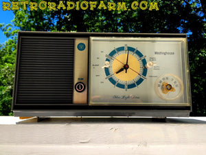 SOLD! - Feb 18, 2017 - Mid Century MADNESS Glow Light Westinghouse Model H931L5 AM Tube Radio Alarm Clock Totally Restored! - [product_type} - Westinghouse - Retro Radio Farm