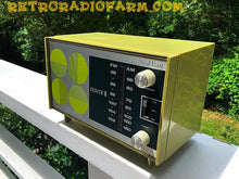 Load image into Gallery viewer, SOLD! - July 3, 2017 - AVOCADO Green Retro Mid Century Vintage 1972 Zenith Model C-412F AM FM Solid State Radio Amazing! - [product_type} - Zenith - Retro Radio Farm