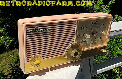 SOLD! - Nov 28, 2016 - BLUETOOTH MP3 Ready - Fabulous Pink Mid Century Jetsons Vintage 1960 Arvin Model 5583 Tube Radio Amazing!