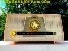 Load image into Gallery viewer, SOLD! - Sept 3, 2016 - PINK AND WHITE Atomic Age Vintage 1959 RCA Victor Model X-4HE Tube AM Radio Amazing! - [product_type} - RCA Victor - Retro Radio Farm