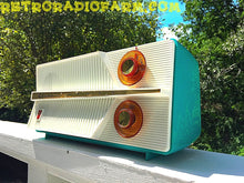 Charger l&#39;image dans la galerie, SOLD! - Dec 17, 2016 - AZURITE Blue Mid Century Jet Age Retro 1959 Olympic Model 557 Tube AM Radio Totally Awesome!! - [product_type} - Olympic - Retro Radio Farm