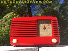 画像をギャラリービューアに読み込む, SOLD! - May 25, 2016 - LIPSTICK RED Vintage Deco Retro 1947 Philco Transitone 48-200 AM Bakelite Tube Radio Works! - [product_type} - Philco - Retro Radio Farm