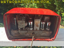 画像をギャラリービューアに読み込む, SOLD! - Nov 28, 2016 - LIPSTICK RED Vintage Deco Retro 1947 Philco Transitone 48-200 AM Bakelite Tube Radio Works! - [product_type} - Philco - Retro Radio Farm