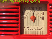 Load image into Gallery viewer, SOLD! - May 25, 2016 - LIPSTICK RED Vintage Deco Retro 1947 Philco Transitone 48-200 AM Bakelite Tube Radio Works! - [product_type} - Philco - Retro Radio Farm