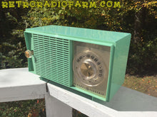 Charger l&#39;image dans la galerie, SOLD! - Nov 9, 2016 - BLUETOOTH MP3 READY - SEA GREEN 1959 General Electric Model T-129C Tube Radio - [product_type} - General Electric - Retro Radio Farm