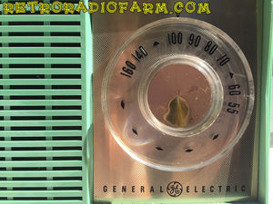 SOLD! - Nov 9, 2016 - BLUETOOTH MP3 READY - SEA GREEN 1959 General Electric Model T-129C Tube Radio - [product_type} - General Electric - Retro Radio Farm