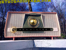 Load image into Gallery viewer, SOLD! - Jan 18, 2017 - PINK AND WHITE Atomic Age Vintage 1959 RCA Victor Model X-4HE Tube AM Radio Amazing! - [product_type} - RCA Victor - Retro Radio Farm
