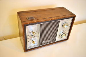 Bluetooth Ready To Go - Wood Paneled 1964 Magnavox Model 0007 AM Vacuum Tube Radio Sounds Great! Looks 60s Mod!