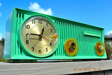 Load image into Gallery viewer, SOLD! - Sept 4, 2014 - BEAUTIFUL SEA GREEN Retro Jetsons 1957 Mororola 57CS Tube AM Clock Radio WORKS! - [product_type} - Motorola - Retro Radio Farm