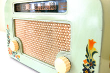Load image into Gallery viewer, Country Cottage Pastel Green 1940 Motorola 55x15 Vacuum Tube AM Radio Original Factory Quaint Design!