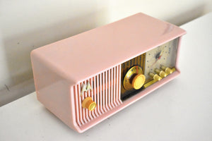Marilyn Pink Mid Century 1956 Motorola Model 56CD Vacuum Tube AM Clock Radio What a Babe!