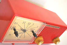 Load image into Gallery viewer, Cardinal Red 1955 Motorola Model 56CS3A AM Vacuum Tube Radio Superb Sounding Red Hot Looking!