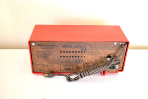 Cardinal Red 1955 Motorola Model 56CS3A AM Vacuum Tube Radio Superb Sounding Red Hot Looking!