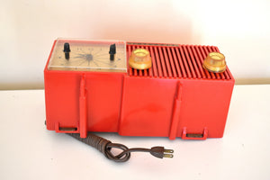 Cardinal Red 1955 Motorola Model 56CS3A AM Vacuum Tube Radio Superb Sounding Red Hot Looking!