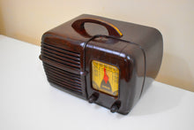 Load image into Gallery viewer, Mocha Brown Bakelite 1941 Motorola Model 56X1 Vacuum Tube AM Radio Sounds Great!