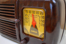 画像をギャラリービューアに読み込む, モカ ブラウン ベークライト 1941 モトローラ モデル 56X1 真空管 AM ラジオのサウンドは素晴らしいです。