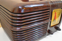 Load image into Gallery viewer, Mocha Brown Bakelite 1941 Motorola Model 56X1 Vacuum Tube AM Radio Sounds Great!