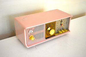 Marilyn Pink Mid Century 1956 Motorola 57CC2 Tube AM Clock Radio She's A Doll!