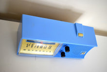 Load image into Gallery viewer, Azure Blue Mid Century Retro Jetsons 1957 Motorola 57H Tube AM Radio Cool Color Rare Model!