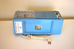 Tuxedo Blue 1963 Motorola Model C12B Vacuum Tube AM Clock Radio Looks and Sounds Fabulous Excellent Condition!