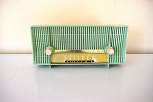 Cool Mint Green 1957 Motorola Model 5C24GW Vacuum Tube AM Radio Rare Radio Only Model in Rare Color Combo!