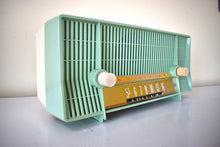Load image into Gallery viewer, Cool Mint Green 1957 Motorola Model 5C24GW Vacuum Tube AM Radio Rare Radio Only Model in Rare Color Combo!