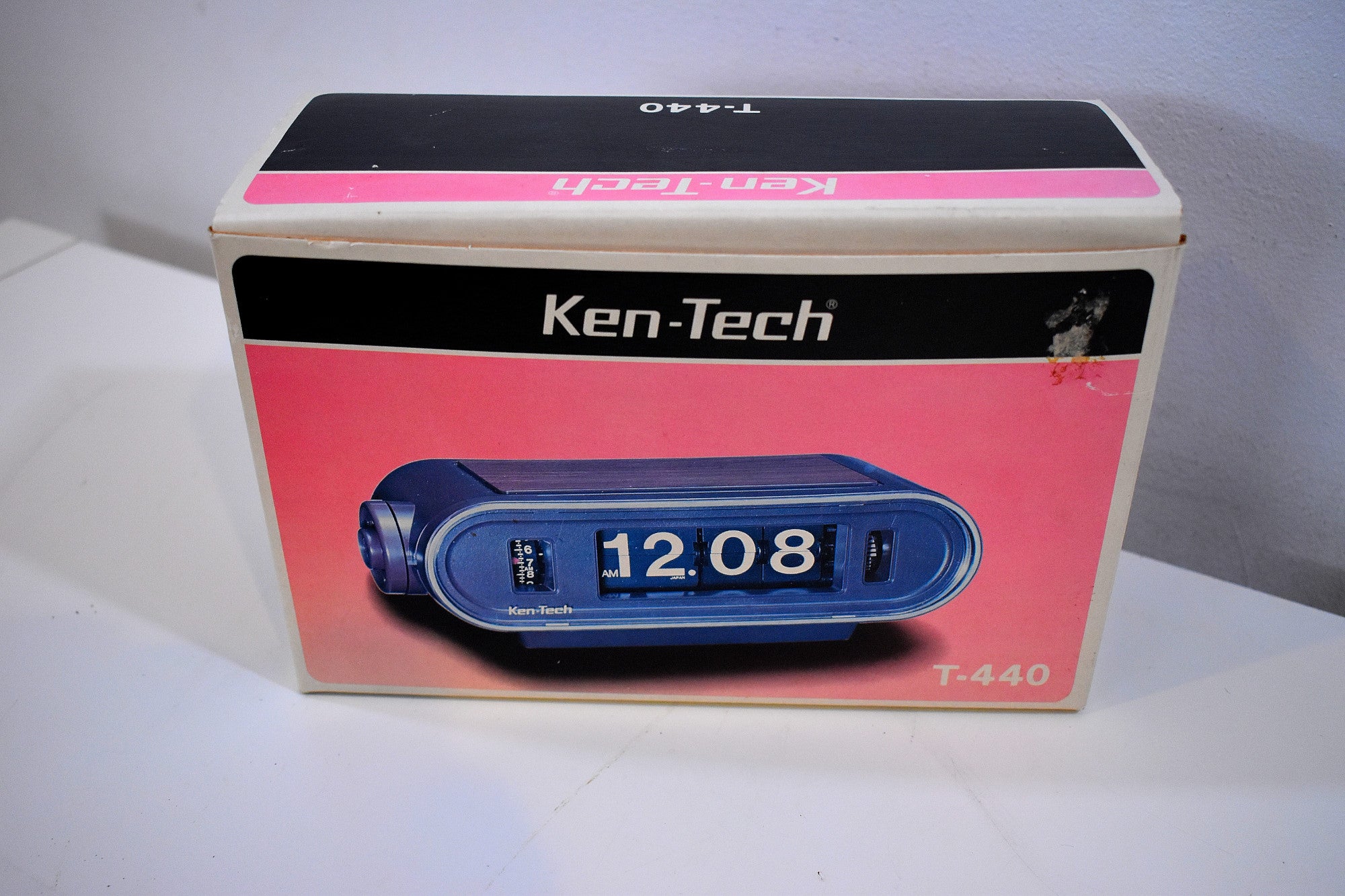 NOS Simulated Wood 70s Ken-Tech Model T-440 Flip Clock Works Great