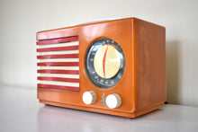 Load image into Gallery viewer, Butterscotch Orange Catalin Emerson Model FC-400 &quot;The Aristocrat” Vacuum Tube AM Radio Sounds Great!